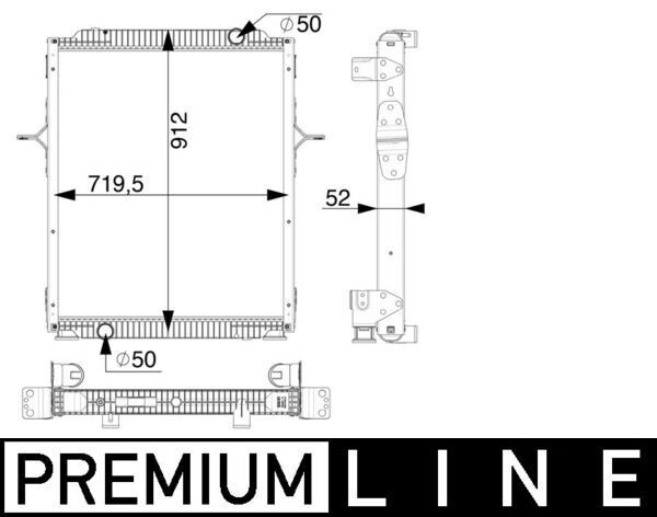 MAHLE ORIGINAL CR 166 000P Kühler, Motorkühlung für RENAULT TRUCKS C-Serie LKW in Original Qualität