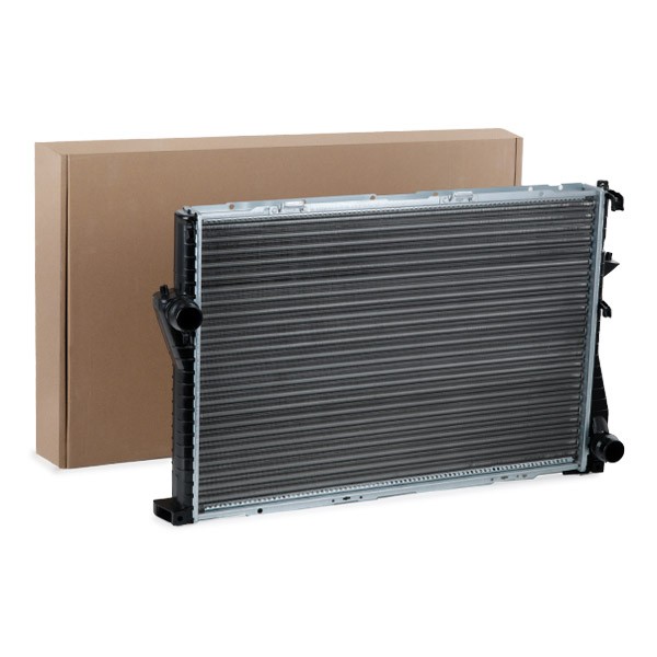 CR295000S Radiator CR 295 000P MAHLE ORIGINAL for vehicles with/without air conditioning, 650 x 438 x 34 mm, with quick couplers, Brazed cooling fins