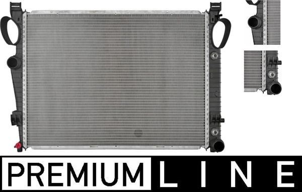 MAHLE ORIGINAL CR 464 000P Engine radiator for vehicles with/without air conditioning, 641 x 473 x 42 mm, Automatic Transmission, Manual Transmission, Brazed cooling fins