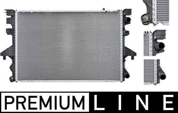MAHLE ORIGINAL CR 583 000P Engine radiator for vehicles with/without air conditioning, 710 x 468 x 32 mm, Automatic Transmission, Manual Transmission, Brazed cooling fins