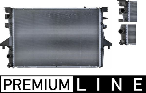 376719181 MAHLE ORIGINAL for vehicles with/without air conditioning, 710 x 470 x 24 mm, Automatic Transmission, Manual Transmission, Brazed cooling fins Radiator CR 585 000P buy
