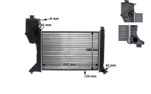 MAHLE ORIGINAL Radiator, engine cooling CR 677 000S suitable for MERCEDES-BENZ SPRINTER