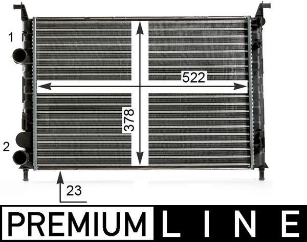 376700251 MAHLE ORIGINAL 522 x 378 x 23 mm, Mechanically jointed cooling fins Radiator CR 7 000P buy