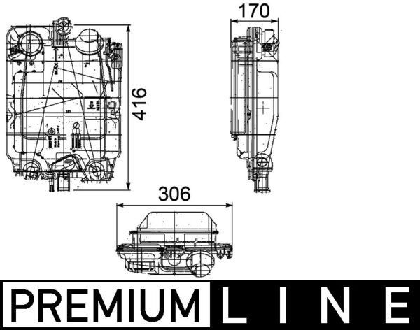 MAHLE ORIGINAL CRT 102 000P Ausgleichsbehälter für IVECO EuroTrakker LKW in Original Qualität