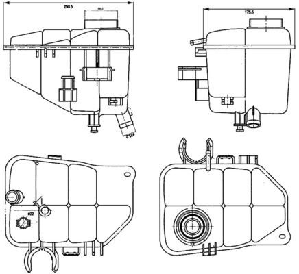 CRT 126 000S MAHLE ORIGINAL Coolant expansion tank SUBARU without lid