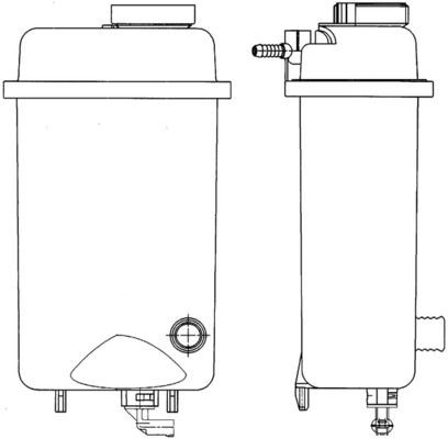MAHLE ORIGINAL CRT 52 000S Coolant expansion tank with sensor, without lid
