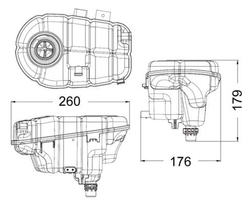 376730734 MAHLE ORIGINAL CRT60000S Coolant expansion tank Audi A6 C7 2.0 TFSI Hybrid 245 hp Petrol/Electric 2014 price