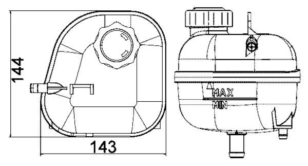 MAHLE ORIGINAL CRT 85 001S MINI Expansion tank in original quality