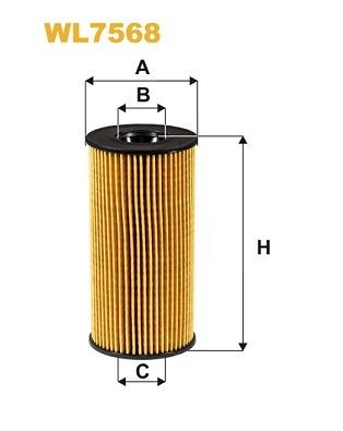 WIX FILTERS WL7568 Oil filter A 6081840100