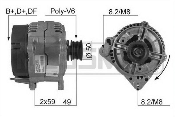 Volkswagen POLO Generator 15303659 MESSMER 210199A online buy