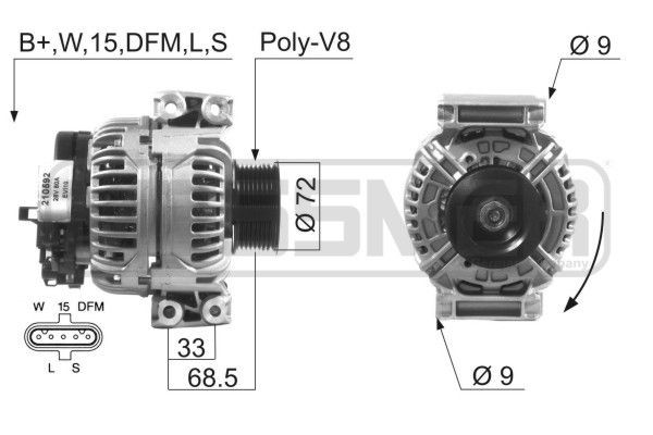 210592A MESSMER Lichtmaschine SCANIA P,G,R,T - series