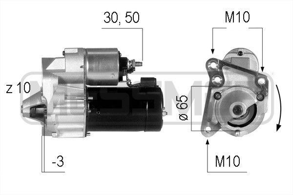 MESSMER 220045A Starter motor 7701352049
