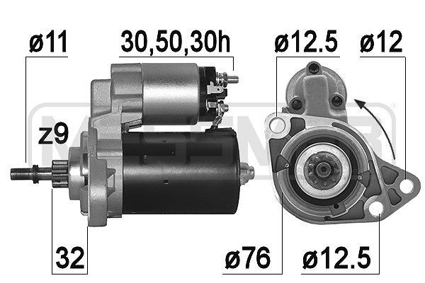 Volkswagen POLO Starter motors 15304443 MESSMER 220097A online buy