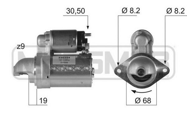 MESSMER 220354A Starter motor 3471172