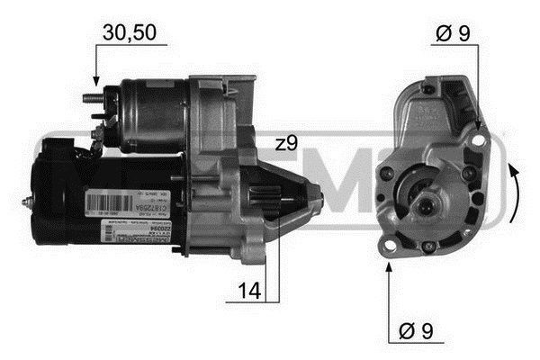 MESSMER 220394A Starter motor 12412306700