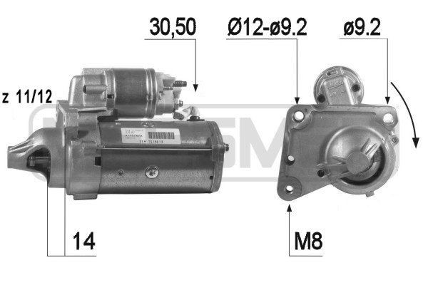 MESSMER 220429A Starter motor 95526025