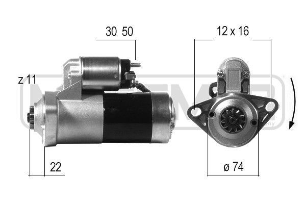MESSMER 220439A Starter motor SBA18508-6500