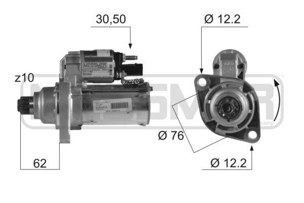 Original MESSMER Starter motors 220448A for VW POLO