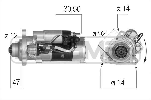 MESSMER 220561A Starter motor M9 T61 671