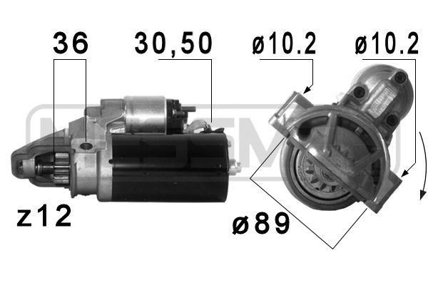 MESSMER 220682A Starter motor 1740948