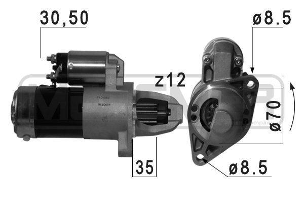 MESSMER 220716A Starter motor 1810A002