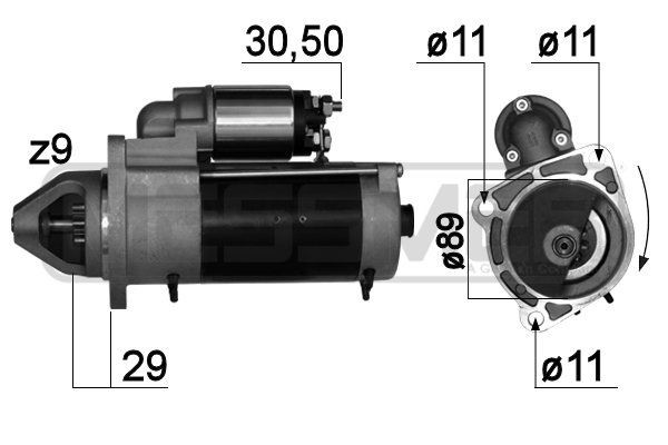 MESSMER 220787A Starter motor 0.900.1572.8