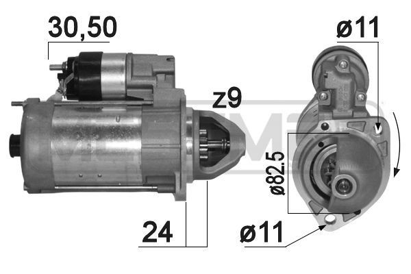 MESSMER 220810A Starter motor 0118 2124