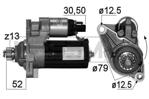 Volkswagen POLO Engine starter motor 15304974 MESSMER 220877A online buy