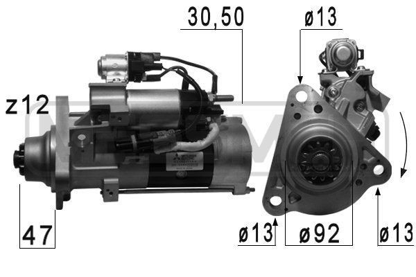 MESSMER 221019 Starter motor M009T62071