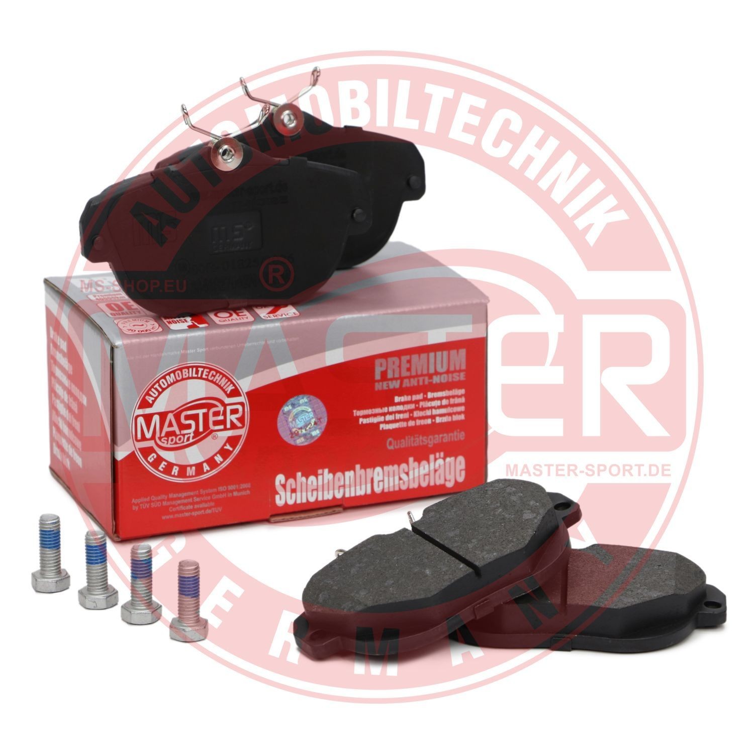MASTER-SPORT AB236027062 Disc pads Rear Axle, excl. wear warning contact, with anti-squeak plate