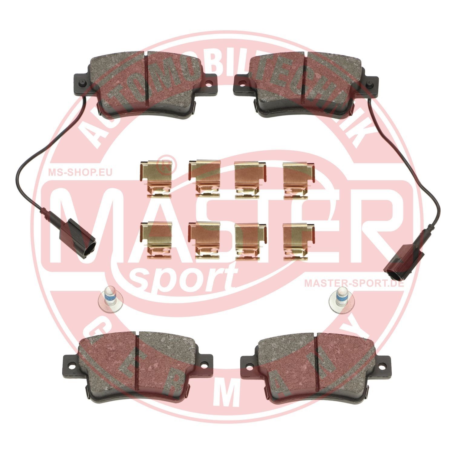 MASTER-SPORT 13046038622N-SET-MS Brake pad set Rear Axle, incl. wear warning contact, with anti-squeak plate
