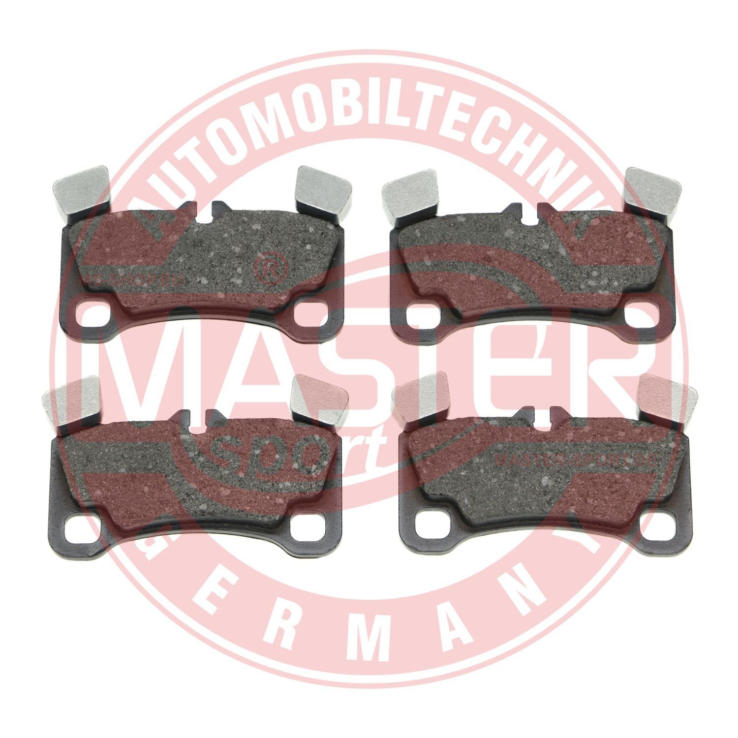 MASTER-SPORT 13046048502N-SET-MS Brake pad set Rear Axle, prepared for wear indicator, excl. wear warning contact, with anti-squeak plate