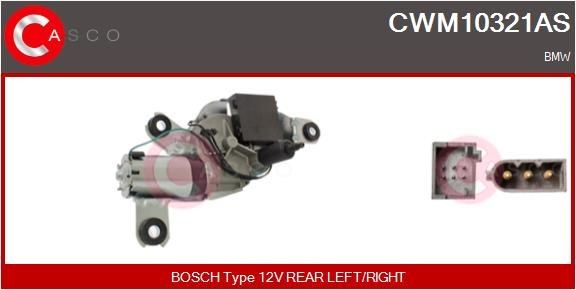 CASCO CWM10321AS Wiper motor 12V, Rear, for left-hand/right-hand drive vehicles