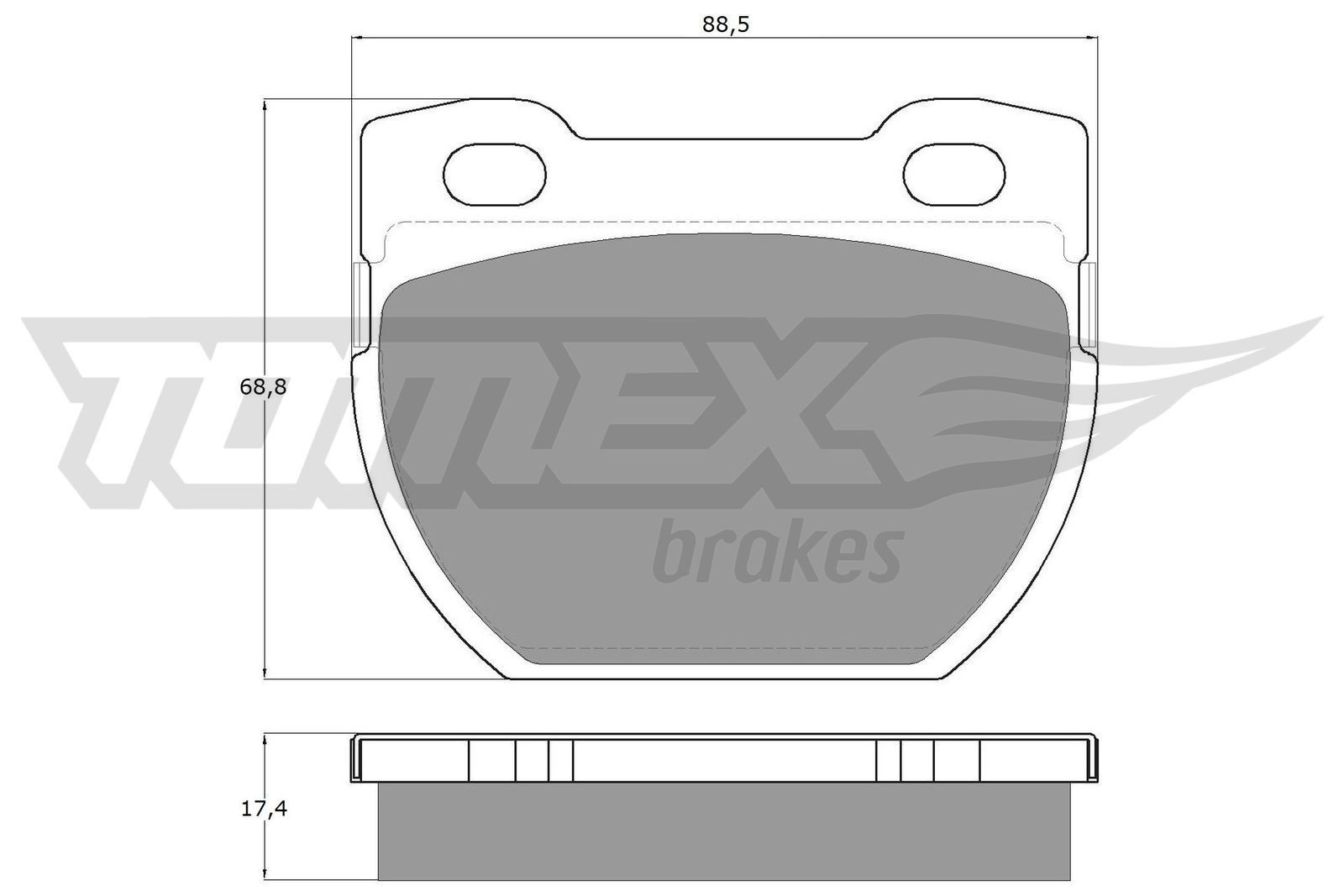 23471 TOMEX brakes TX19-25 Brake pad set SFP000130