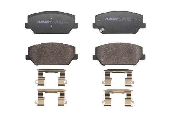ABE C10537ABE Brake pad set Front Axle, with acoustic wear warning