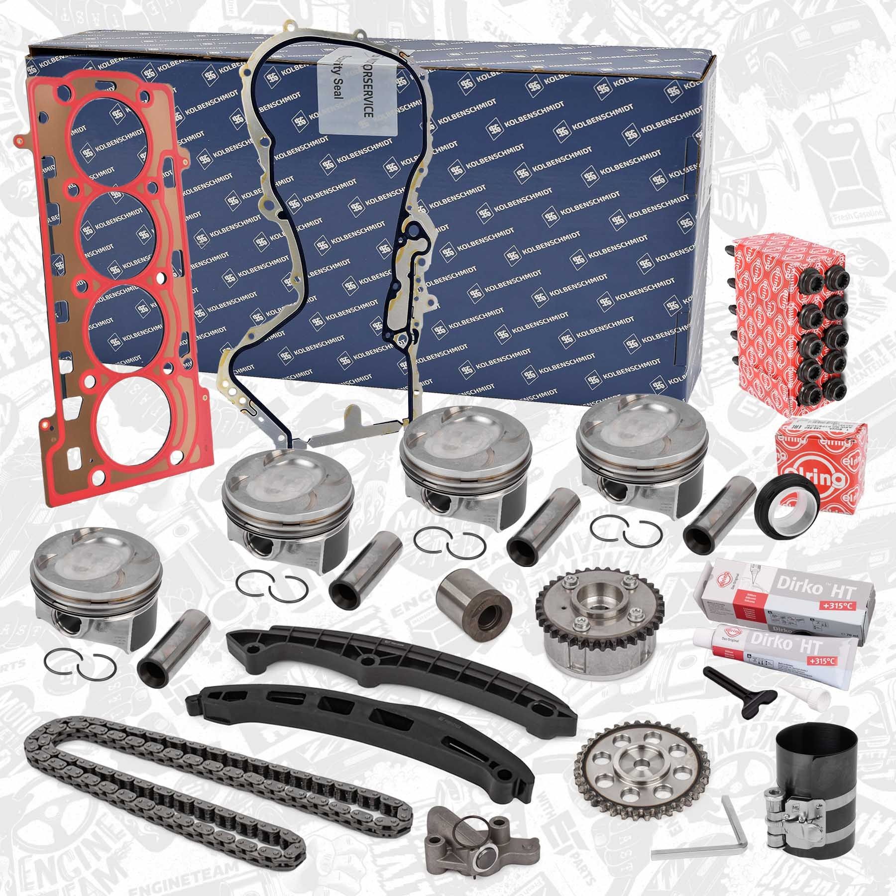 ET ENGINETEAM 76,5 mm, with piston rings, with cylinder head gasket, with screw set Engine piston PM009800KS buy
