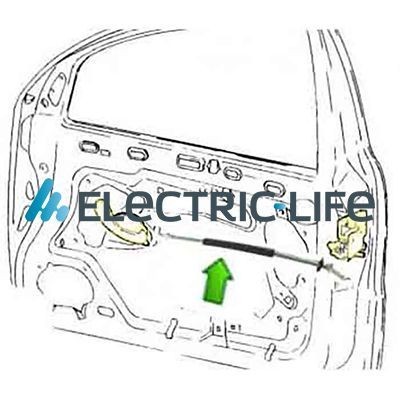 ELECTRIC LIFE Cable, door release ZR35148 for ALFA ROMEO GIULIETTA