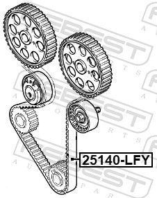 25140LFY Timing Belt FEBEST 25140-LFY review and test