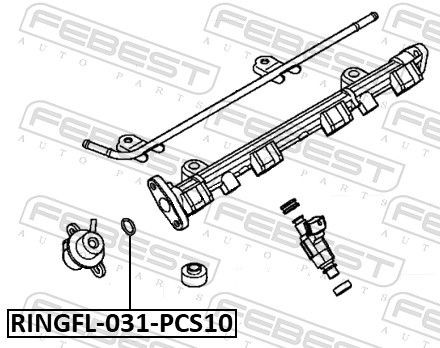 RINGFL031PCS10 Seal, fuel line FEBEST RINGFL-031-PCS10 review and test