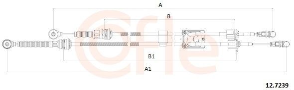 COFLE 12.7239 JEEP Transmission shift cable in original quality