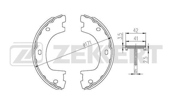 ZEKKERT BK4335 Drum brake pads VW Crafter 50 Platform 2.5 TDI 136 hp Diesel 2013 price