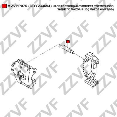 ZZVF Guide bolt, brake caliper ZVPP075