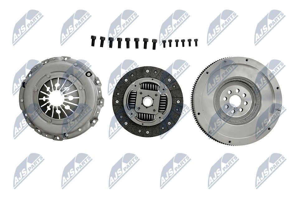 Clutch replacement kit NTY with clutch pressure plate, without central slave cylinder, with flywheel, with screw set, with clutch disc - NZS-PL-000