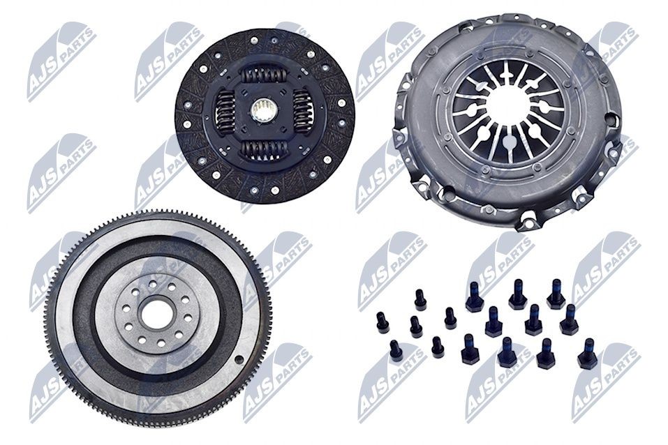 Clutch replacement kit NTY with clutch pressure plate, without central slave cylinder, with flywheel, with screw set, with clutch disc - NZS-PL-001