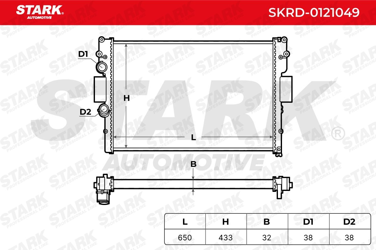 SKRD-0121049 Radiator SKRD-0121049 STARK Aluminium, Plastic