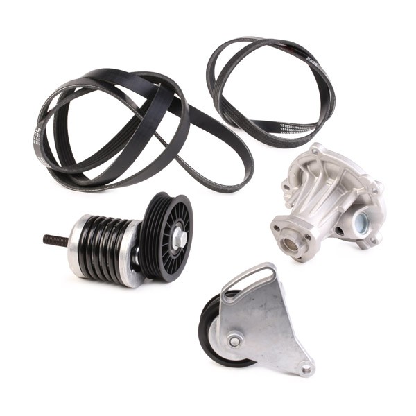 4172P0014 Water Pump + V-Ribbed Belt Kit 4172P0014 RIDEX with water pump
