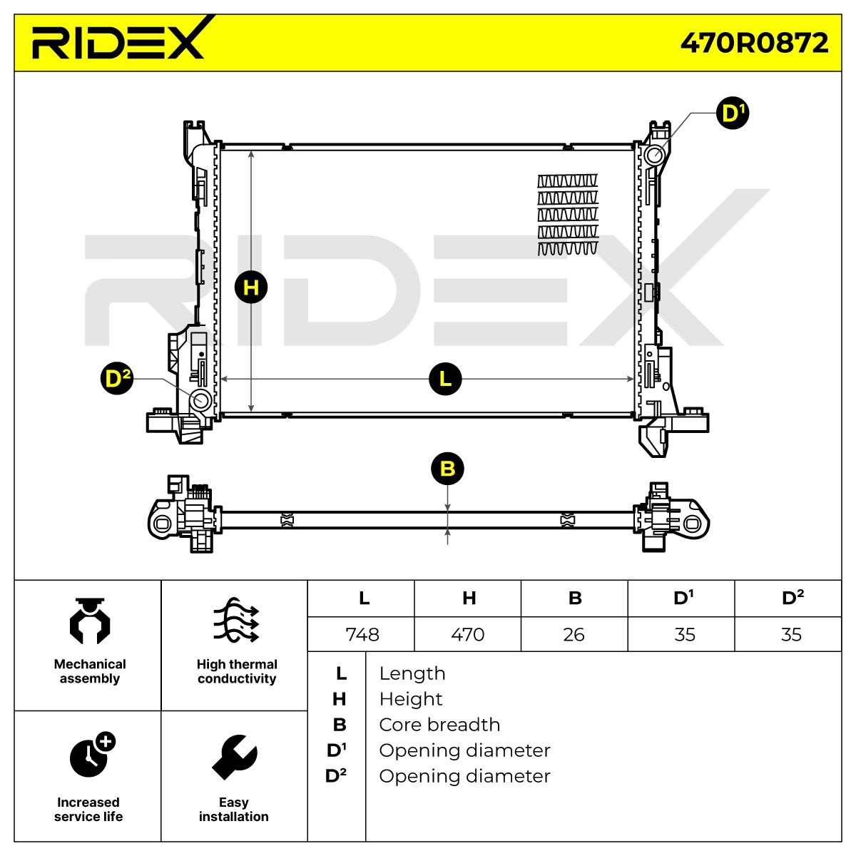 RIDEX Radiators 470R0872 buy online