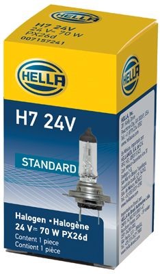 Fog light bulb HELLA H7 24V 70W PX26d, Halogen, ECE approved - 8GH 178 555-251