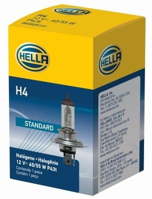 H4 HELLA H4 12V 60/55W P43t-38, Halogen High beam bulb 8GJ 178 555-001 buy