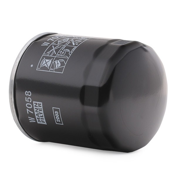 MANN-FILTER W7058 Engine oil filter M 20 X 1.5, with one anti-return valve, Spin-on Filter